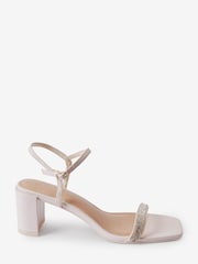 Nude Forever Comfort® Diamanté Block Heel Sandals - Image 4 of 7