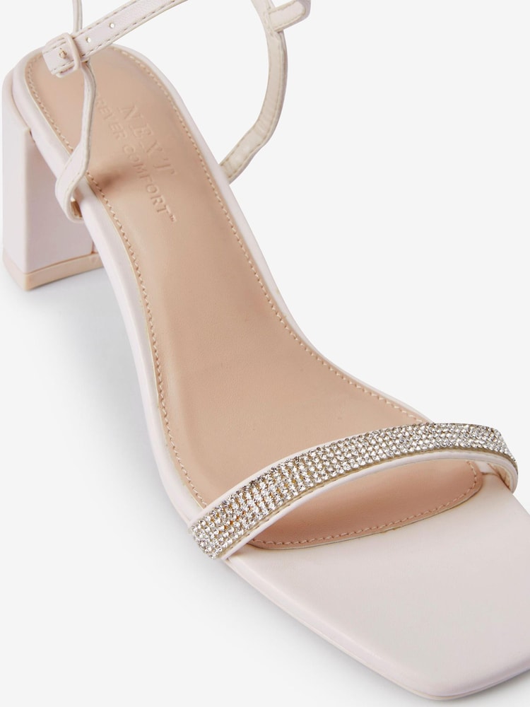 Nude Forever Comfort® Diamanté Block Heel Sandals - Image 7 of 7