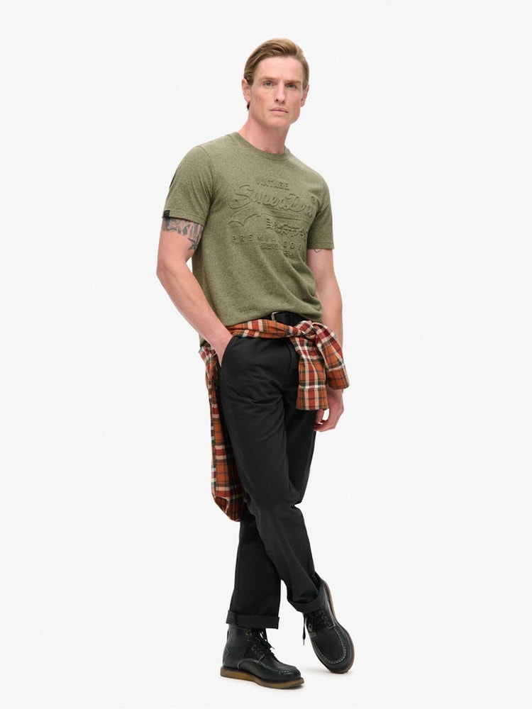 Superdry Green Embossed Vl Graphic T-Shirt - Image 3 of 6