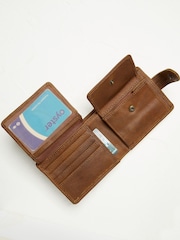 FatFace Tan Brown Seamed Leather Wallet - Image 2 of 2