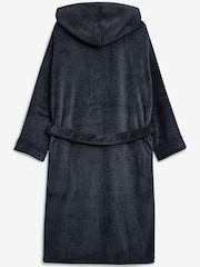 Navy Blue Supersoft Hooded Dressing Gown - Image 3 of 5