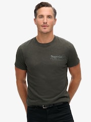 Deep Marine Green Slub - Superdry Venue T-Shirt aus 100 % Baumwolle mit farblich abgestimmtem Logo - Bild 1 von 3