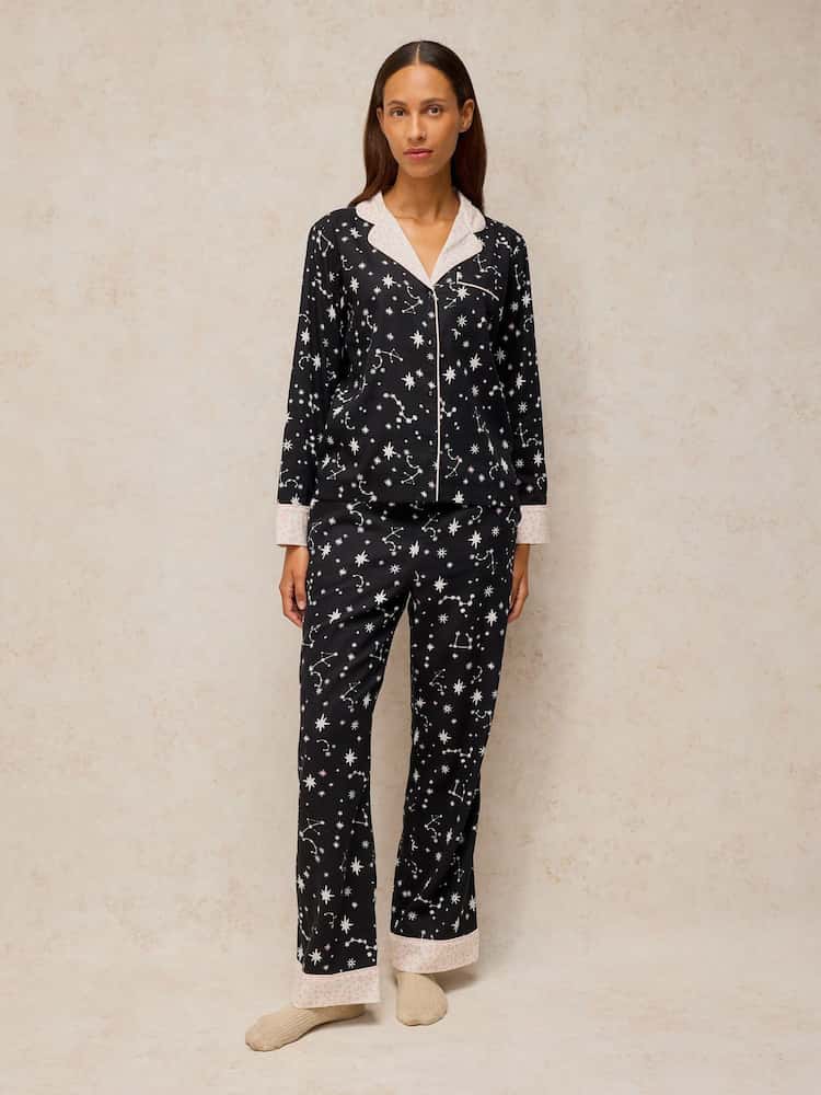 أسود كروم - White Stuff Nina PJ Bottoms - Image 2 of 6 أسود كروم - White Stuff Nina PJ Bottoms - Image 2 of 6