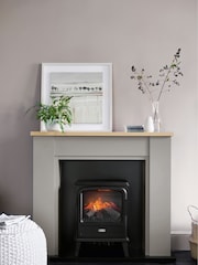 Dove Grey Malvern Oak Effect Fire Surround - Image 1 of 8