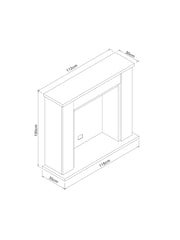 Dove Grey Malvern Oak Effect Fire Surround - Image 4 of 8