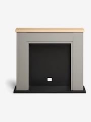 Dove Grey Malvern Oak Effect Fire Surround - Image 6 of 8