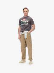 Superdry Dark Grey 100% Cotton Tokyo Graphic T-Shirt - Image 2 of 5