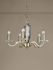 Laura Ashley Brass Carson Cut Glass 5 Light Chandelier Ceiling Light - Image 2 of 5