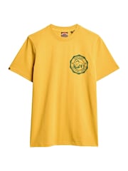 Superdry Yellow Lo-Fi Outdoor Graphic T-Shirt - Image 4 of 6