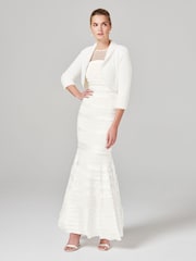 Phase Eight Cream Fay Fluffy Bolero - Image 3 of 5