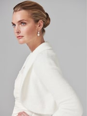 Phase Eight Cream Fay Fluffy Bolero - Image 4 of 5
