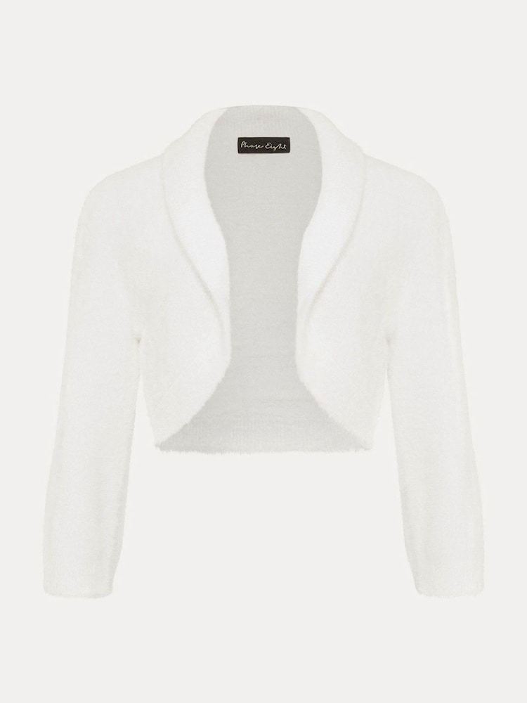 Phase Eight Cream Fay Fluffy Bolero - Image 5 of 5