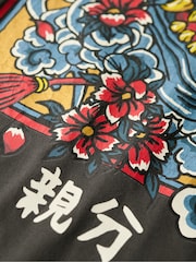 Superdry Washed Black 100% Cotton Tokyo Graphic T-Shirt - Image 5 of 5