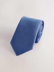 Steel Blue Slim Textured Tie - Image 1 of 3