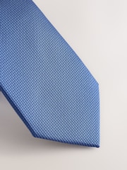 Steel Blue Slim Textured Tie - Image 2 of 3
