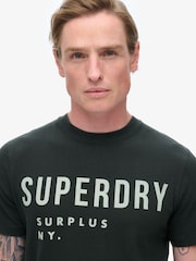Superdry Black 100% Cotton Surplus Graphic T-Shirt - Image 3 of 5