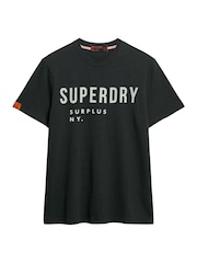 Superdry Black 100% Cotton Surplus Graphic T-Shirt - Image 4 of 5