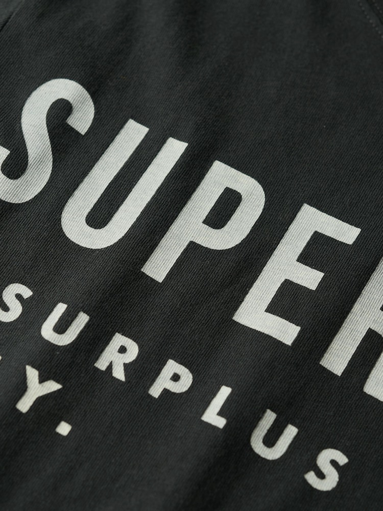 Superdry Black 100% Cotton Surplus Graphic T-Shirt - Image 5 of 5