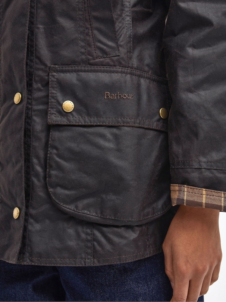 Barbour® Brown Beadnell Classic Wax Jacket - Image 4 of 4
