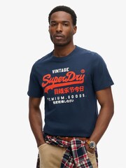 Blau - Superdry Vintage Logo Duo T-Shirt - Bild 1 von 5
