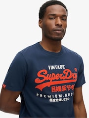 Blau - Superdry Vintage Logo Duo T-Shirt - Bild 3 von 5