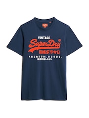 Blau - Superdry Vintage Logo Duo T-Shirt - Bild 4 von 5