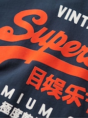 Blau - Superdry Vintage Logo Duo T-Shirt - Bild 5 von 5