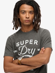 Superdry Gravel Grey 100% Cotton Copper Label Workwear T-Shirt - Image 3 of 5