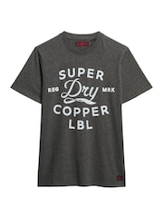 Superdry Gravel Grey 100% Cotton Copper Label Workwear T-Shirt - Image 4 of 5