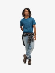 Superdry Teal Grit Embossed Vl Graphic T-Shirt - Image 2 of 5