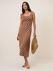 Nobodys Child Adrian Polka Dot Midi Dress - 圖片 1/5