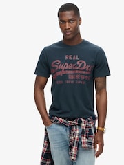 Superdry Eclipse Navy Classic VL Graphic T-Shirt - Image 1 of 5