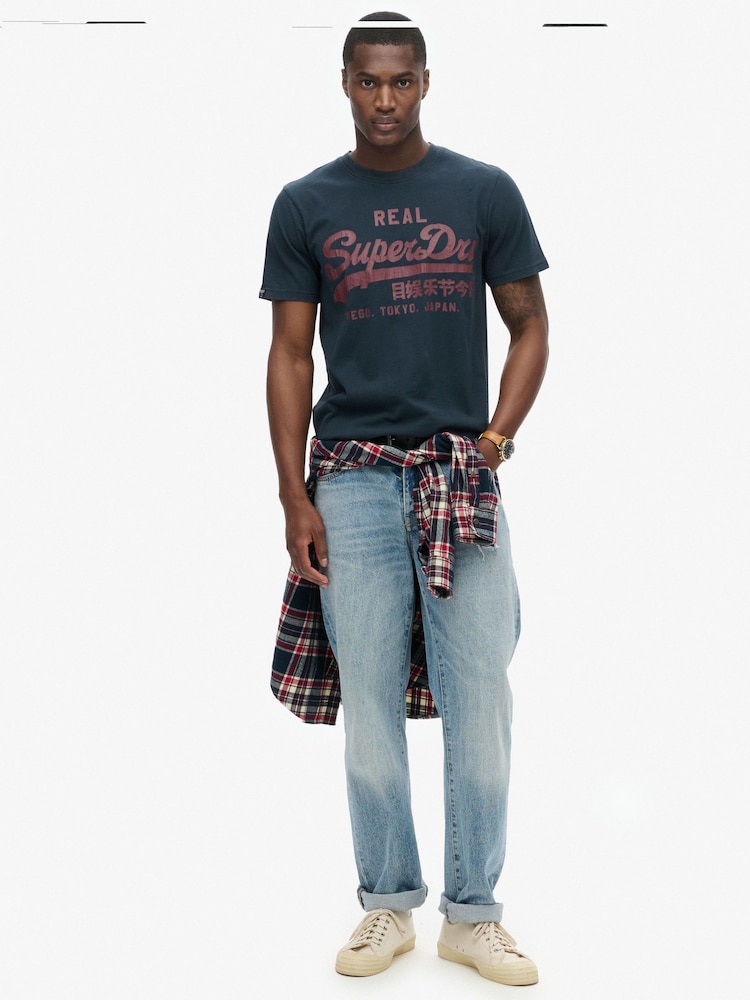 Superdry Eclipse Navy Classic VL Graphic T-Shirt - Image 2 of 5
