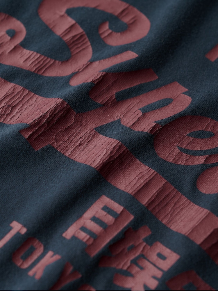 Superdry Eclipse Navy Classic VL Graphic T-Shirt - Image 5 of 5 Superdry Eclipse Navy Classic VL Graphic T-Shirt - Image 5 of 5