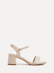 Linzi Natural Darcie Low Chunky Block Heeled Sandals - Image 2 of 5