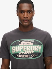 Superdry Black 100% Cotton Gasoline Workwear T-Shirt - Image 2 of 5