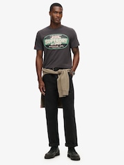 Superdry Black 100% Cotton Gasoline Workwear T-Shirt - Image 3 of 5