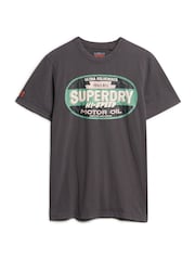 Superdry Black 100% Cotton Gasoline Workwear T-Shirt - Image 4 of 5