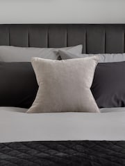 Silver Grey Soft Velour Cushion - Image 3 of 7