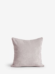 Silver Grey Soft Velour Cushion - Image 5 of 7