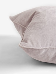 Silver Grey Soft Velour Cushion - Image 6 of 7