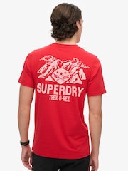 Superdry Red Lo-Fi Outdoor Graphic T-Shirt - Image 2 of 5