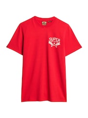 Superdry Red Lo-Fi Outdoor Graphic T-Shirt - Image 4 of 5