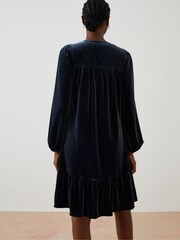 FatFace Blue Poplar Velvet Swing Dress - Image 3 of 7