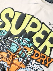 Superdry White 100% Cotton Dragnut Odd Rods Loose T-Shirt - Image 4 of 4