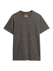 Superdry Vintage Black 100% Cotton Embossed Logo Graphic T-Shirt - Image 5 of 6
