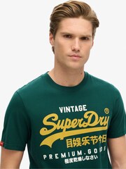 Grün - Superdry Vintage Logo Duo T-Shirt - Bild 3 von 5