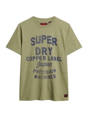Superdry Green 100% Cotton Copper Label Workwear T-Shirt - Image 4 of 5