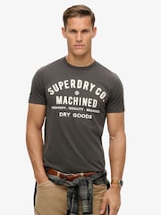 Superdry Vintage Black Machined Goods Workwear T-Shirt - Image 1 of 5