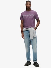 Superdry Soot Purple 100% Cotton Tonal Venue Logo T-Shirt - Image 2 of 5